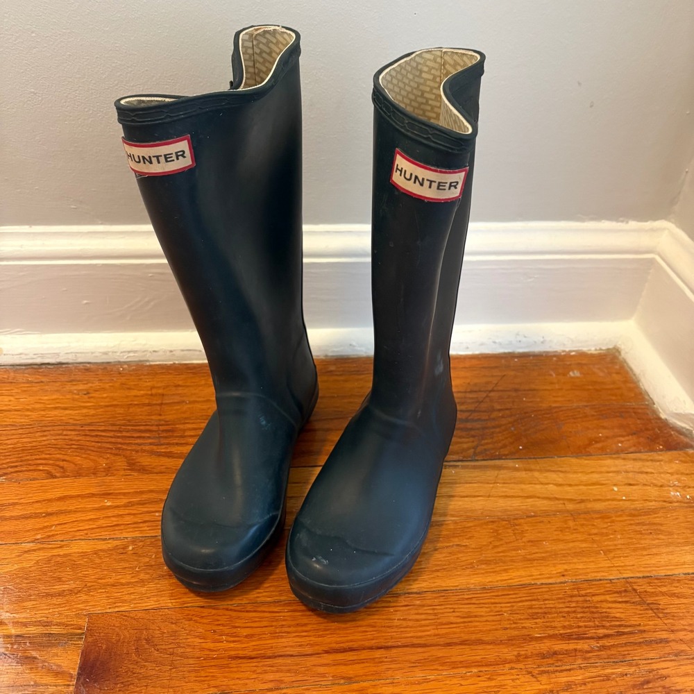 Hunter Kids 2G/1B Rain Boots Blue Original Tall Waterproof W23500